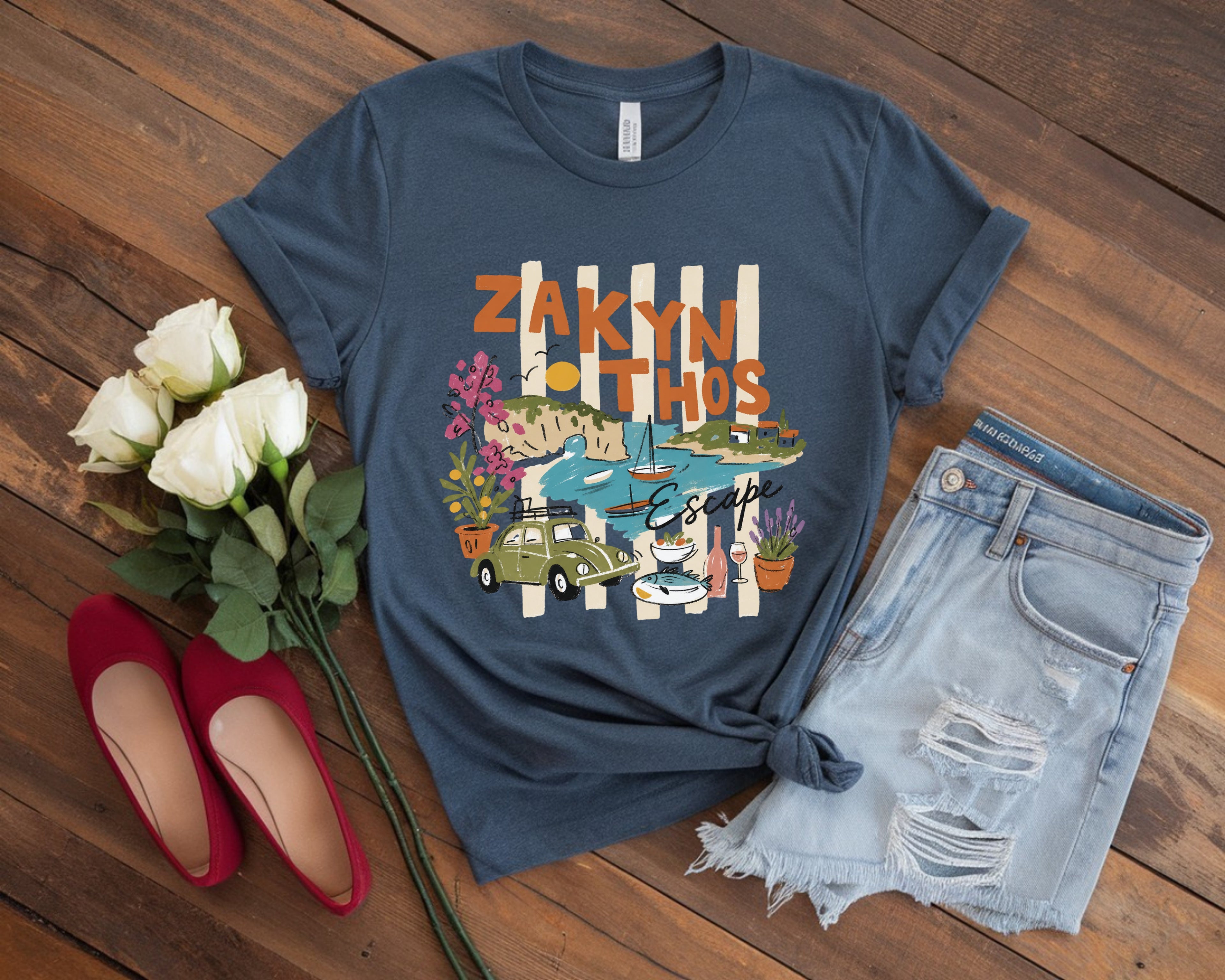 Greece Island Zakynthos Escape Vacation T-shirt