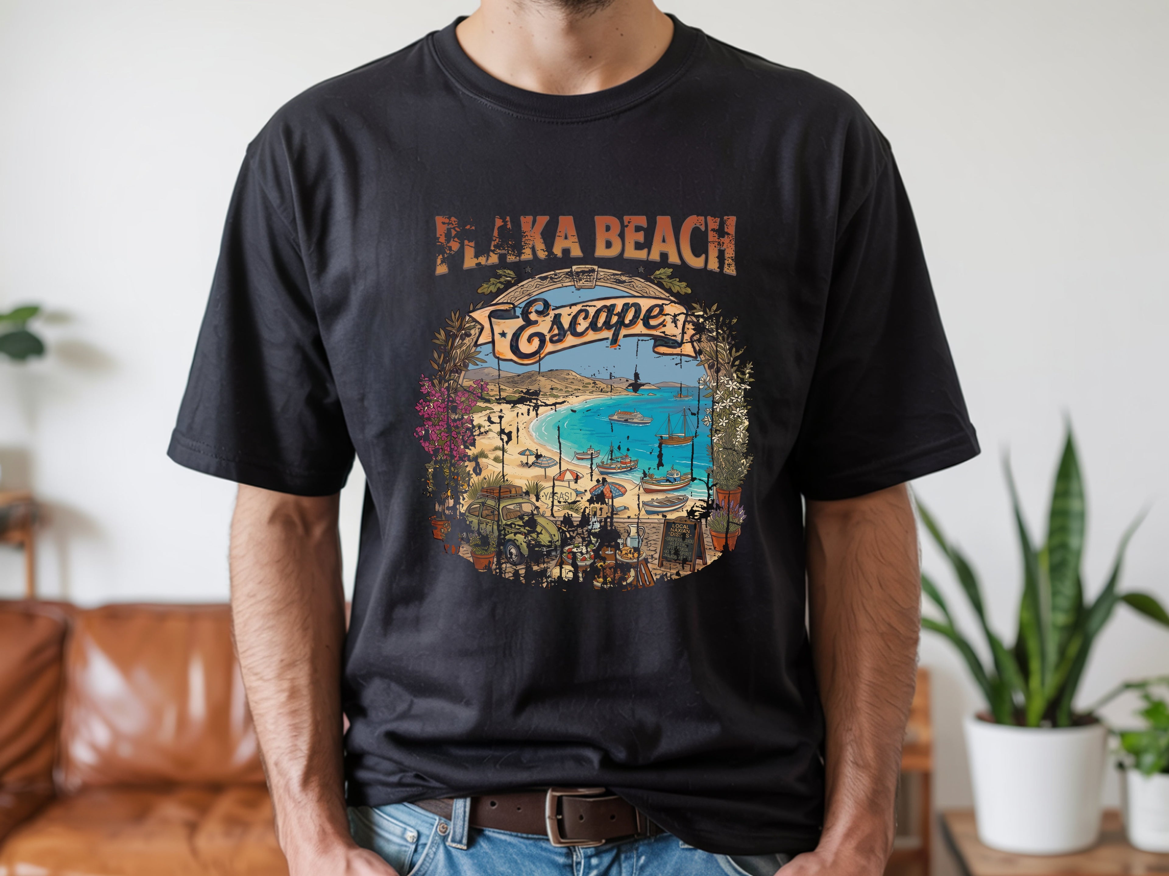 Vintage Plaka Beach Shirt
