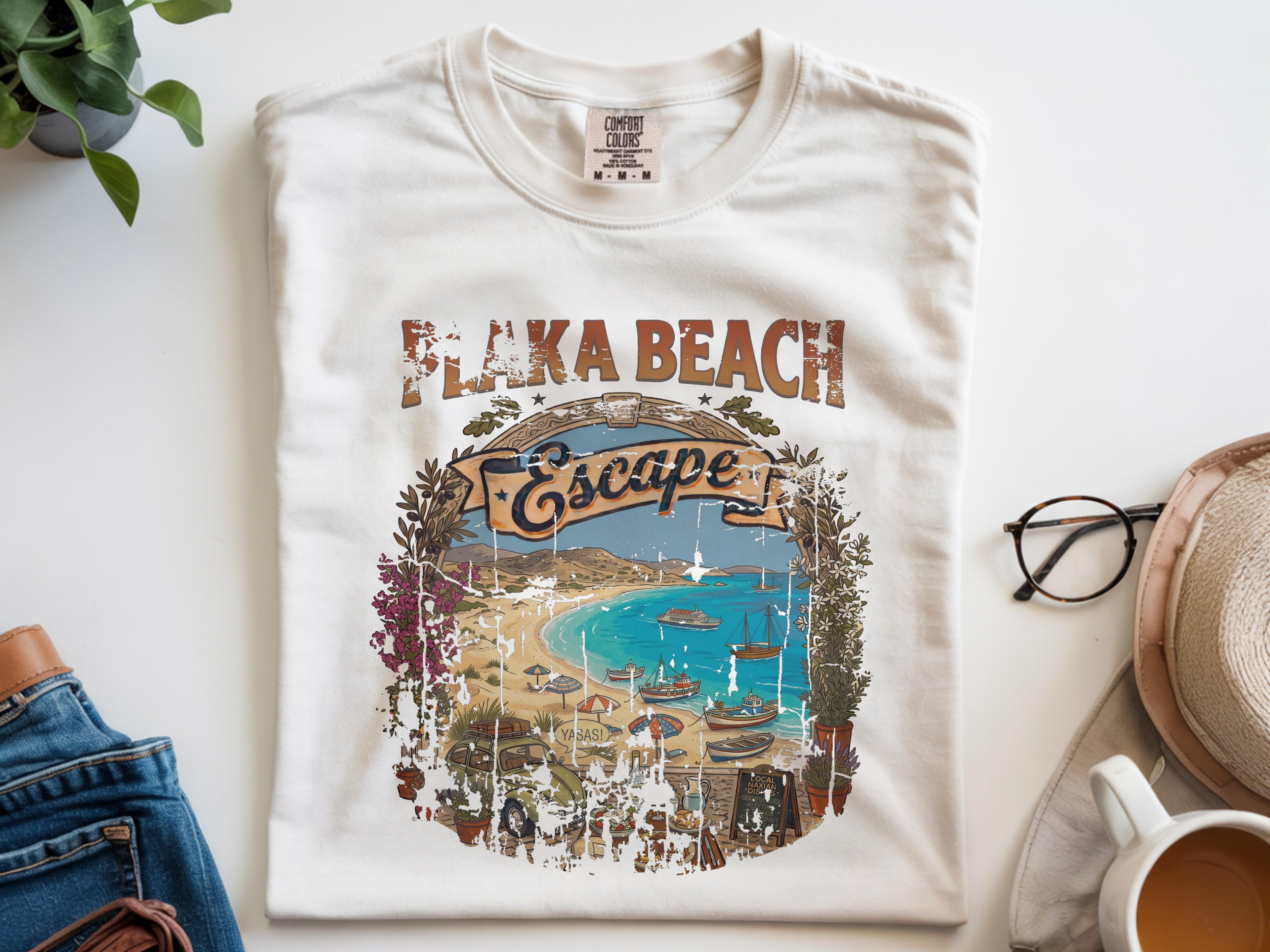 Vintage Plaka Beach Shirt