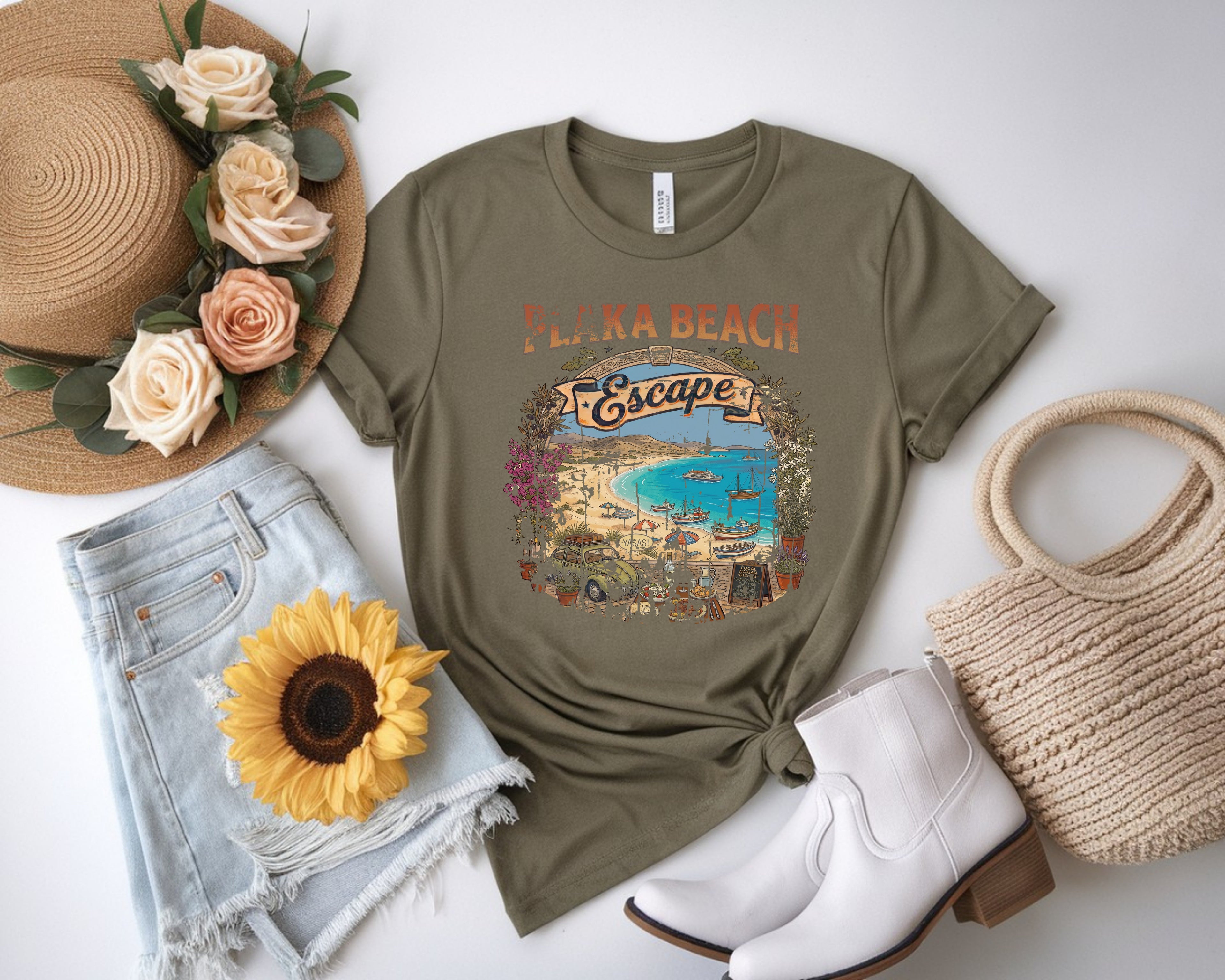 Vintage Plaka Beach Shirt