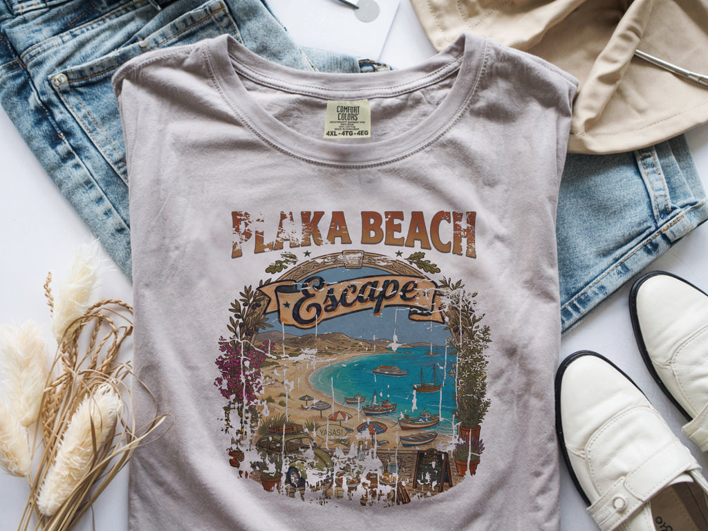 Vintage Plaka Beach Shirt
