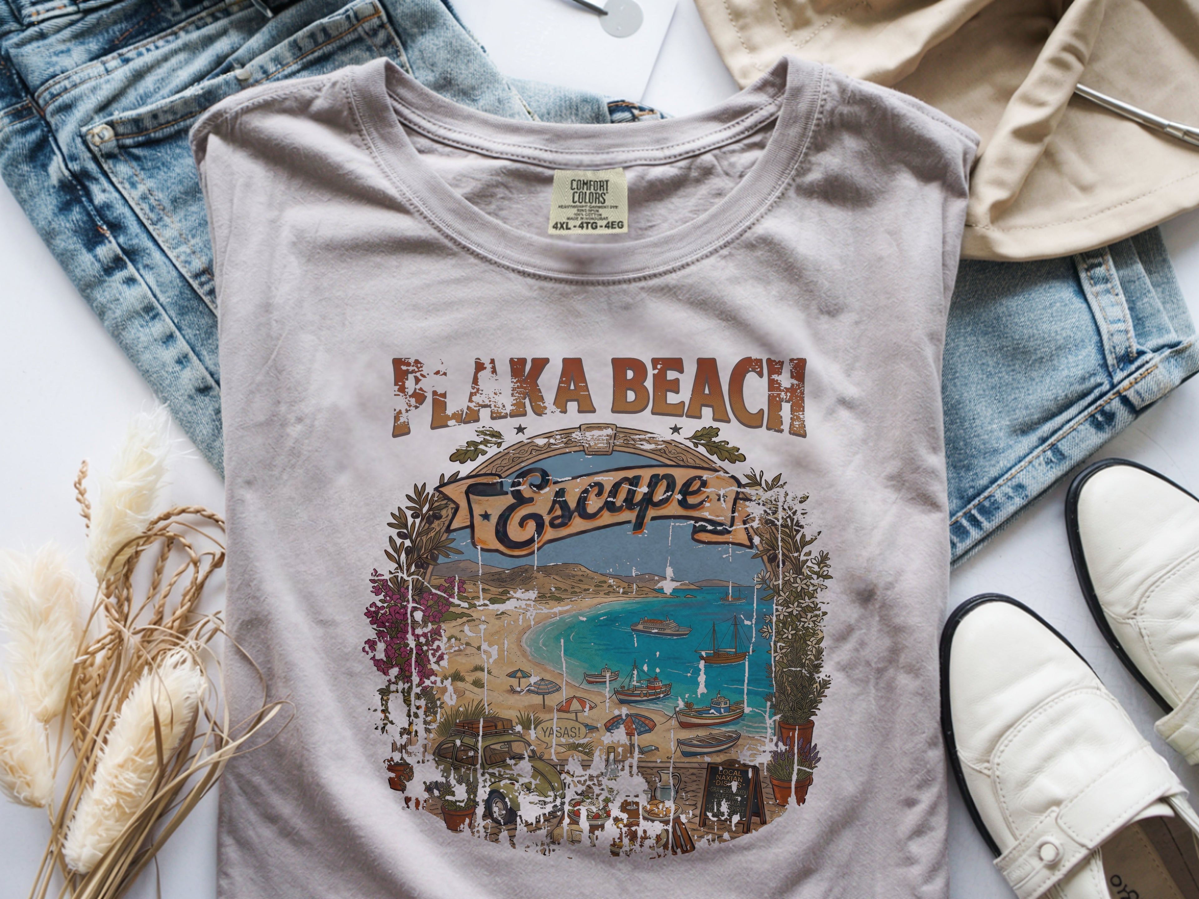 Vintage Plaka Beach Shirt