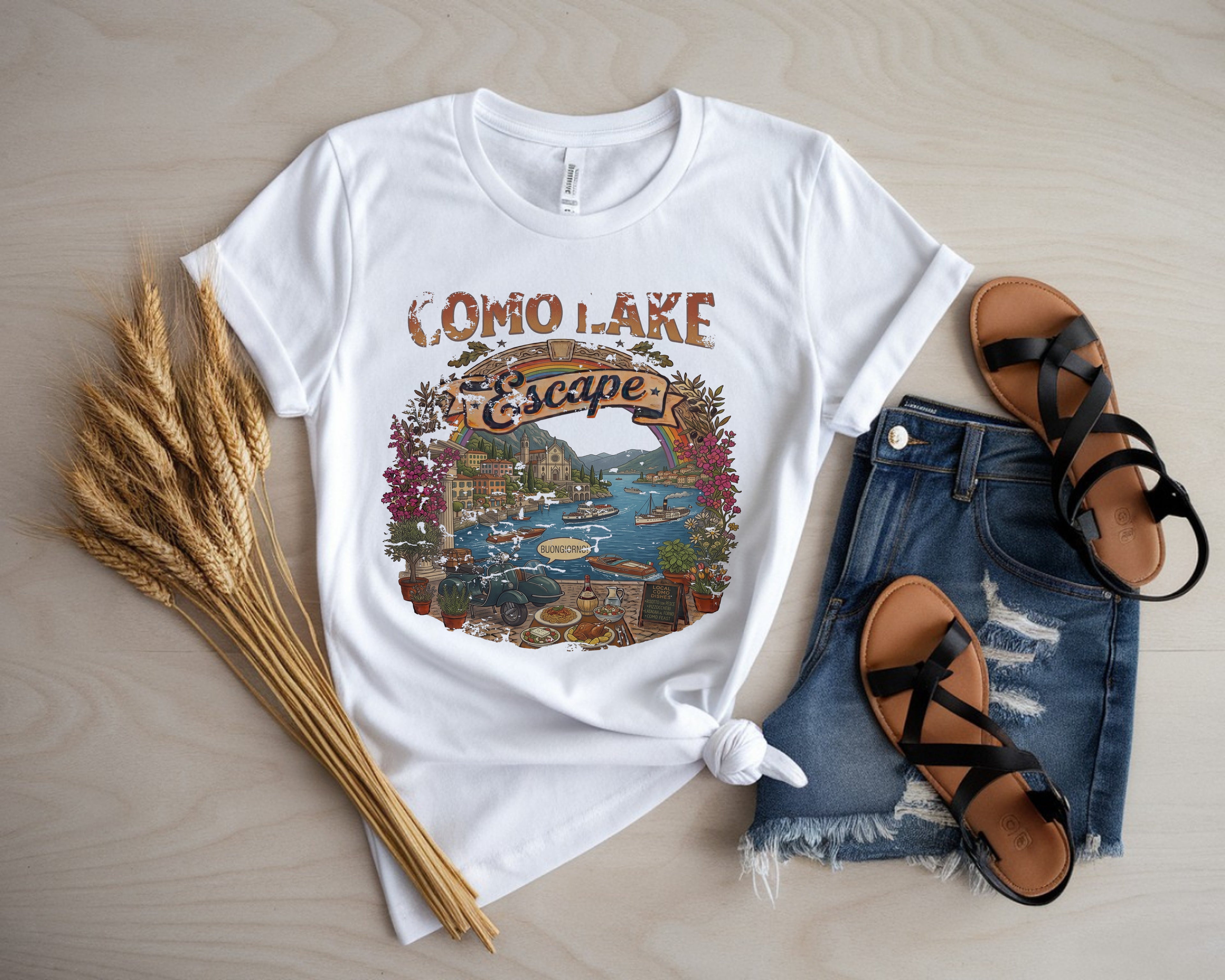 Vintage Como Lake T-Shirt