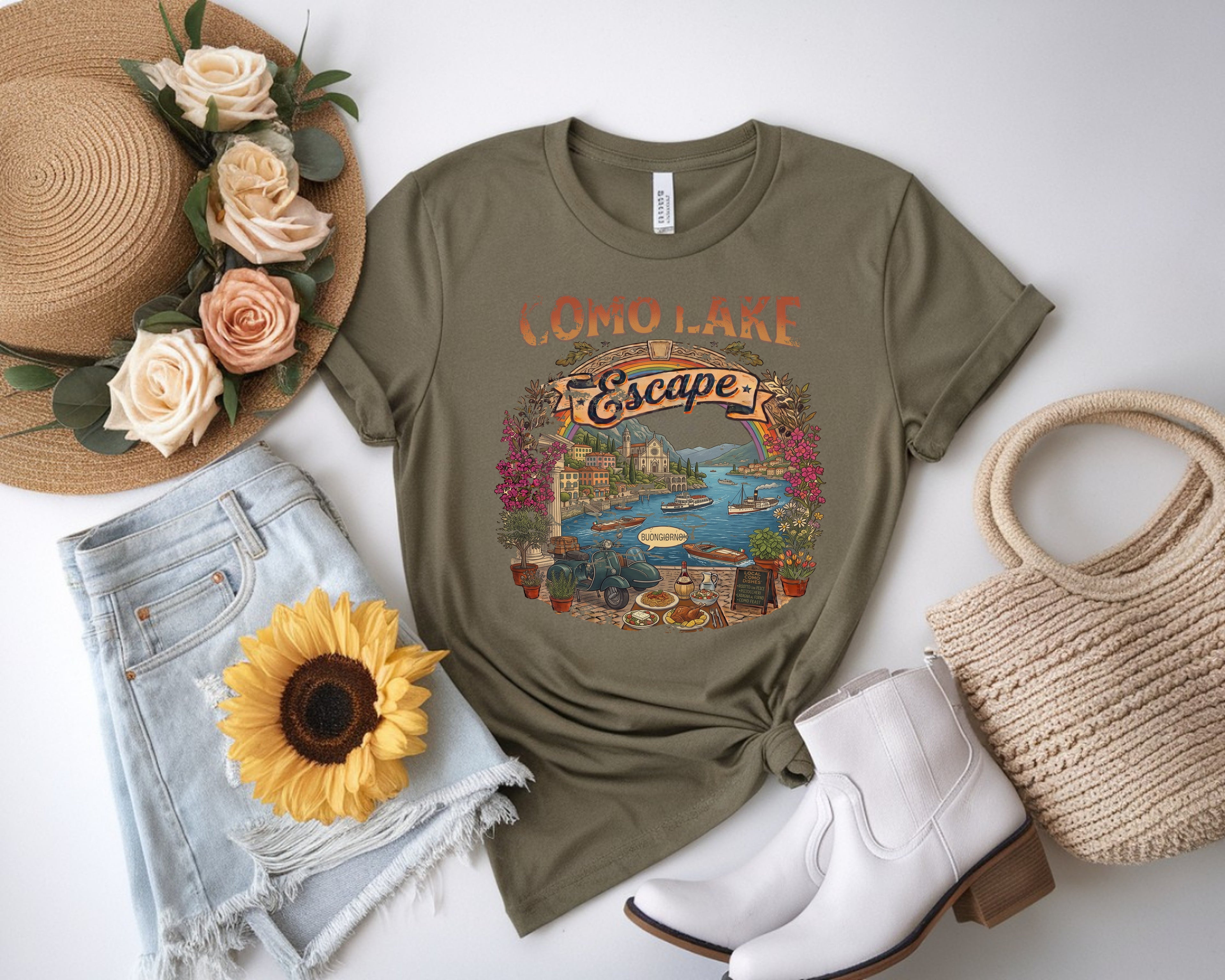 Vintage Como Lake T-Shirt