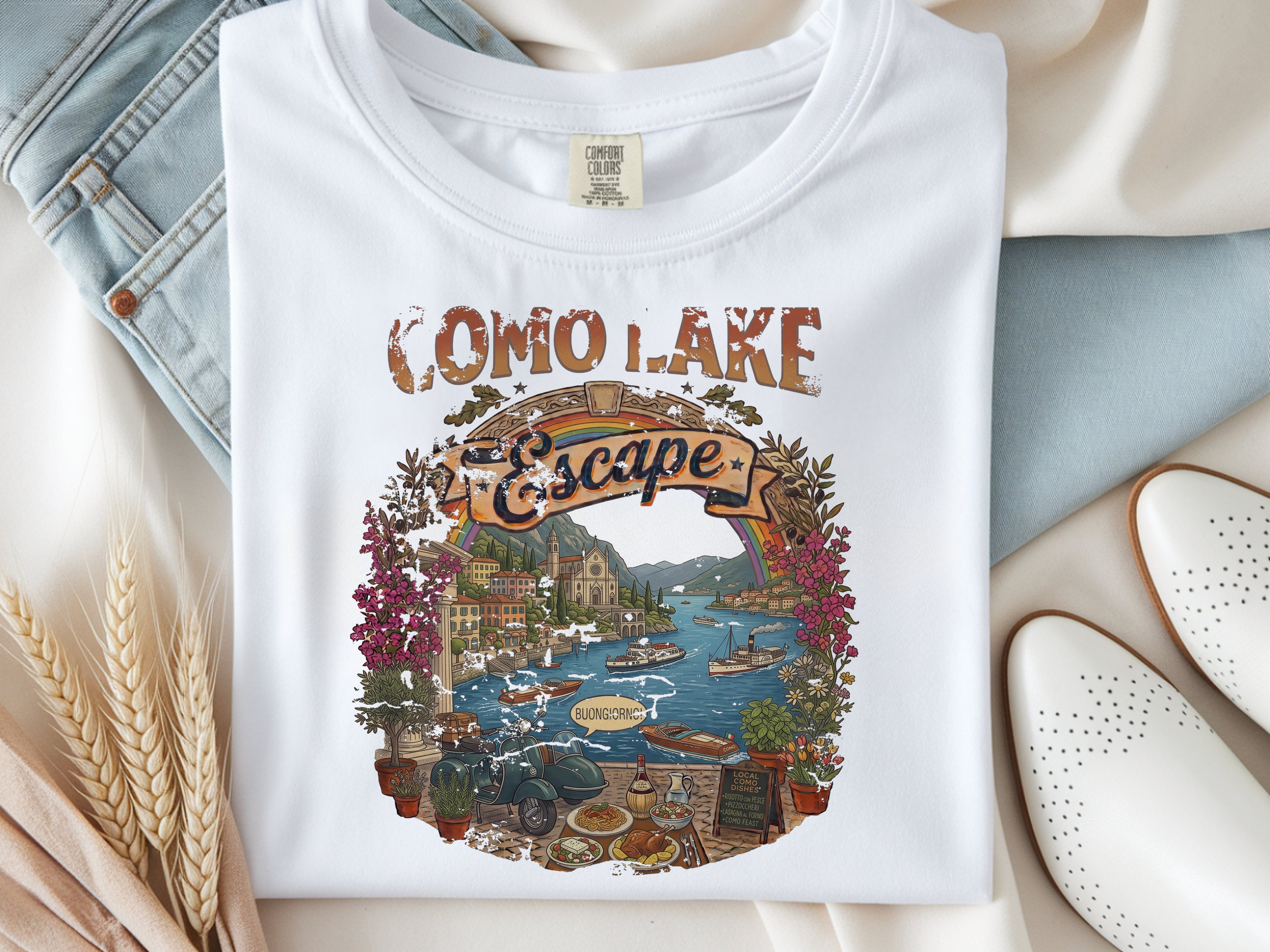 Vintage Como Lake T-Shirt