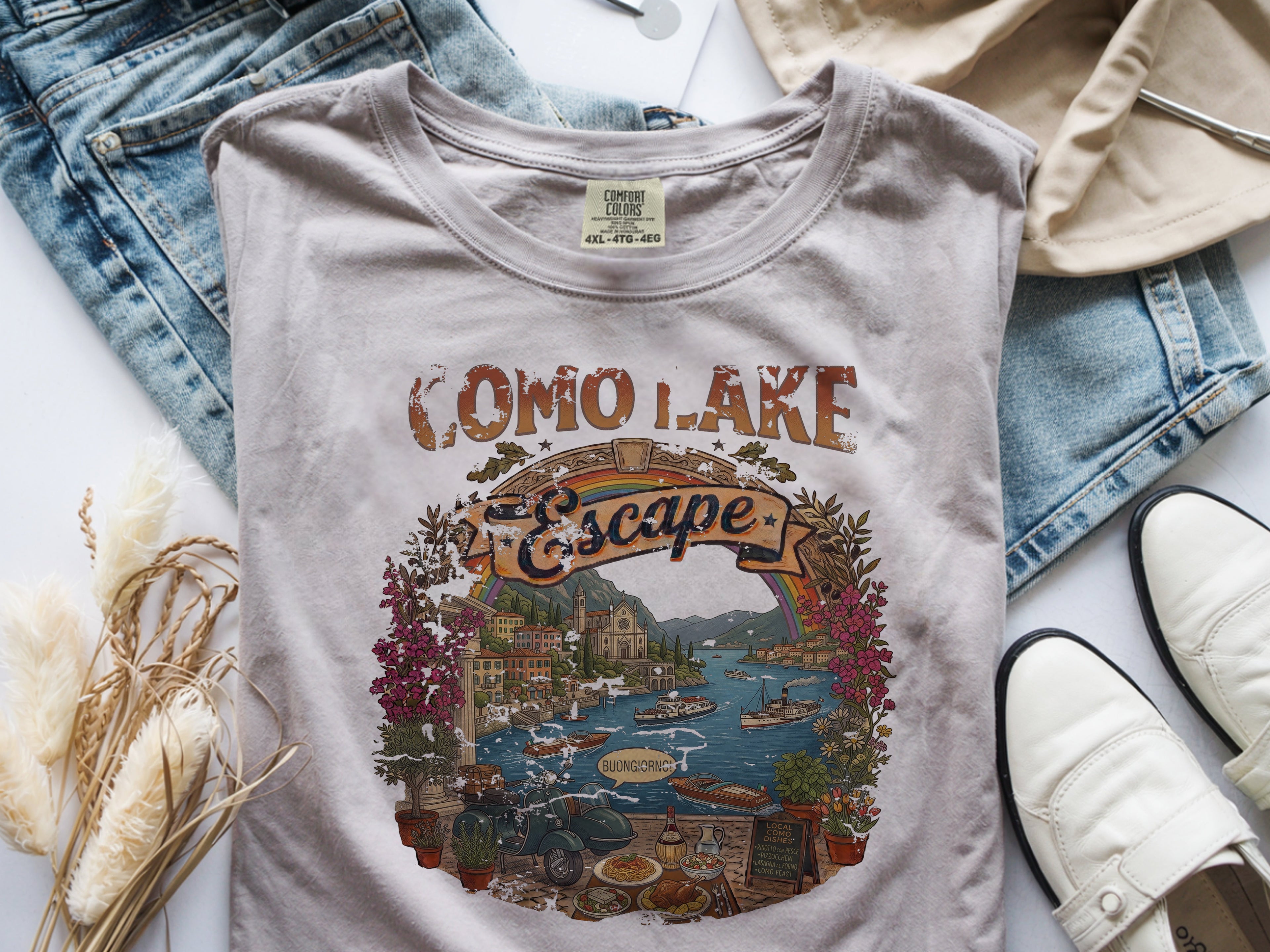 Vintage Como Lake T-Shirt