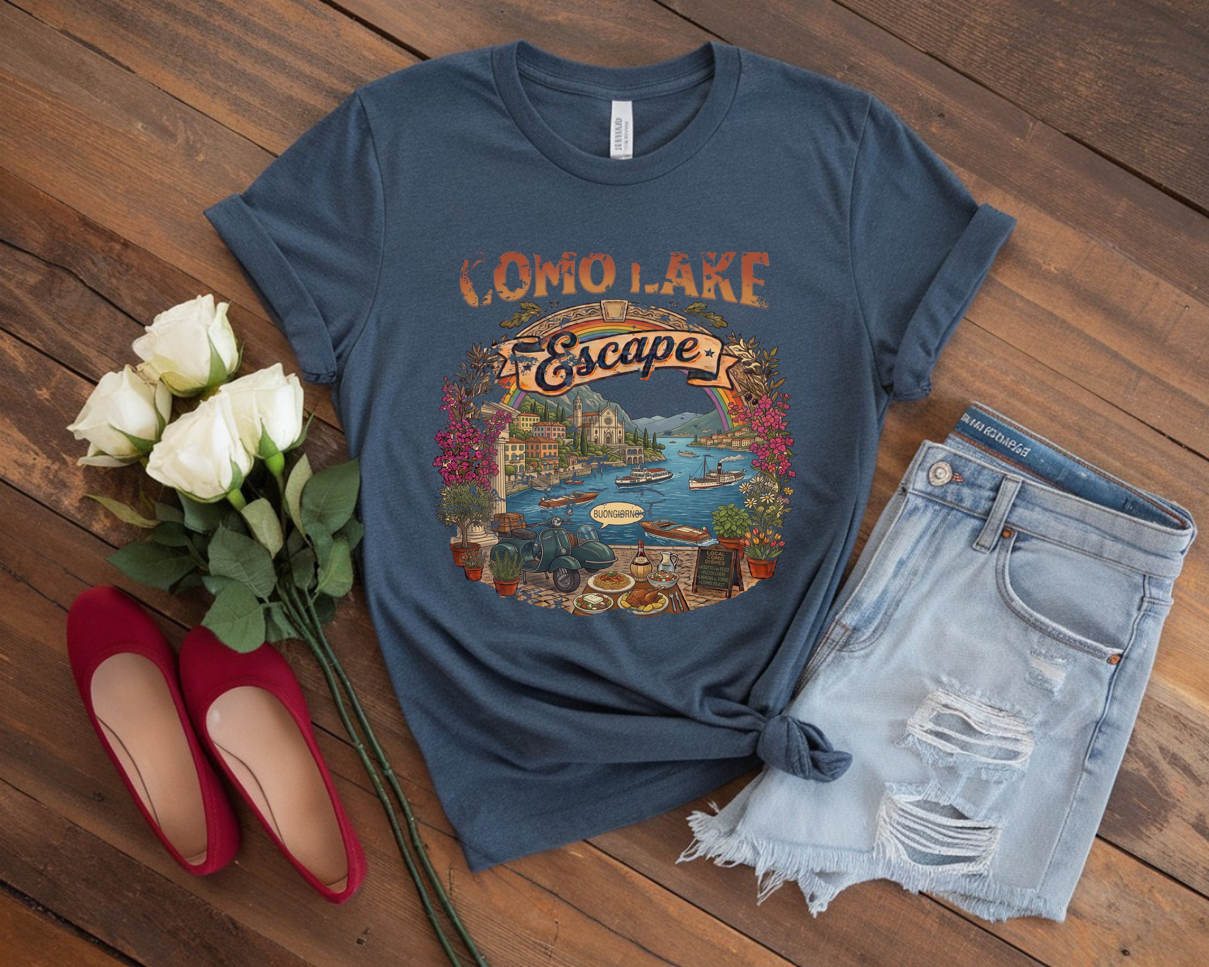Vintage Como Lake T-Shirt