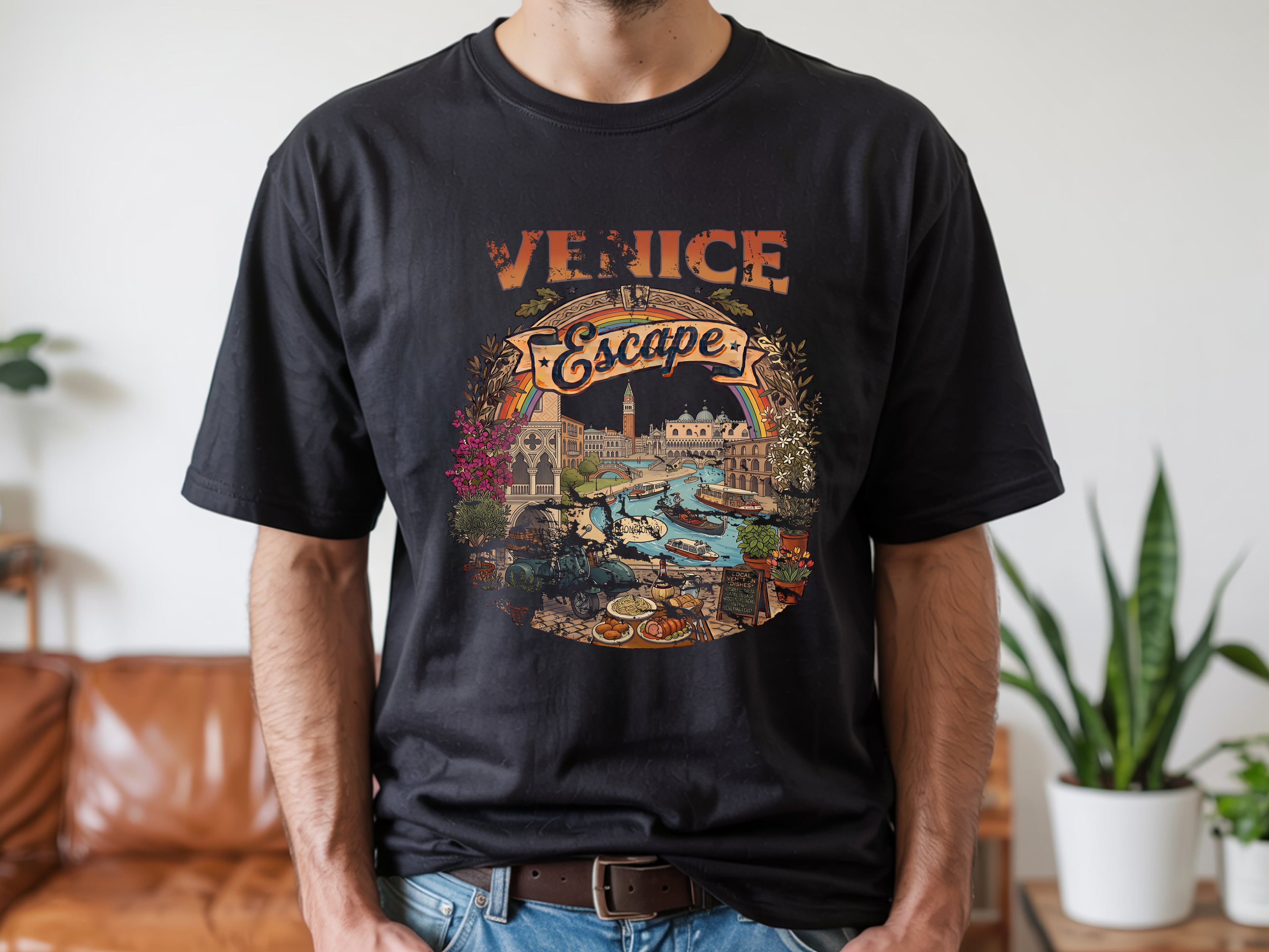 Venice Escape Comfort Colors Shirt, Italy Travel Graphic Tee, European Vacation Gift, Distressed Vintage Italy Lover Top, Unisex Aesthetic