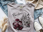 Spain Barcelona Sagrada Familia Floral Tee