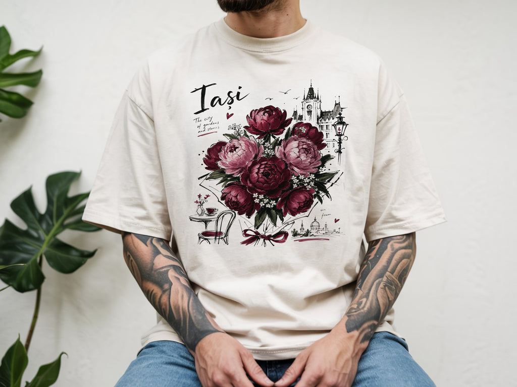 Romania Iasi Peony Floral T-Shirt