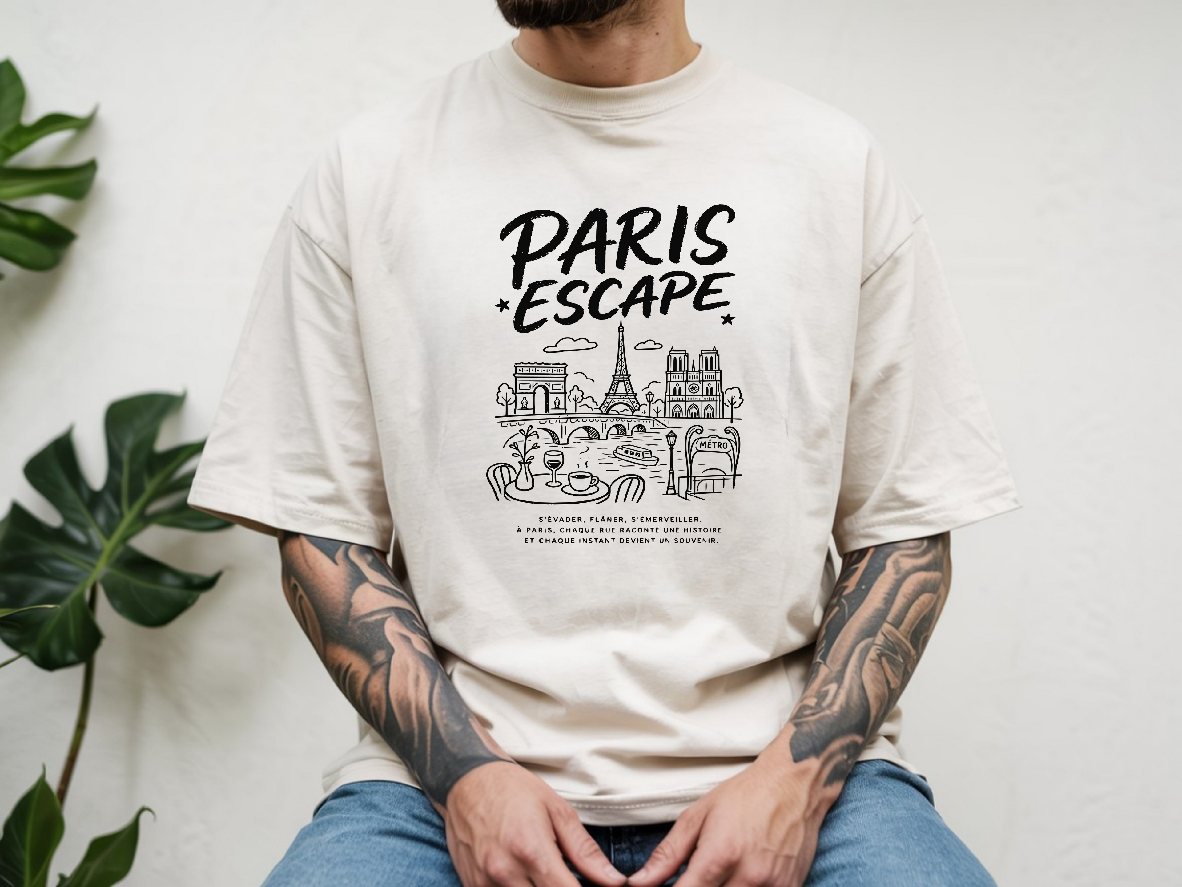 Paris Escape Comfort Colors Shirt, France Travel Tee, Eiffel Tower Graphic, French City Vacation Gift For Her, Wanderlust Unisex Tshirt