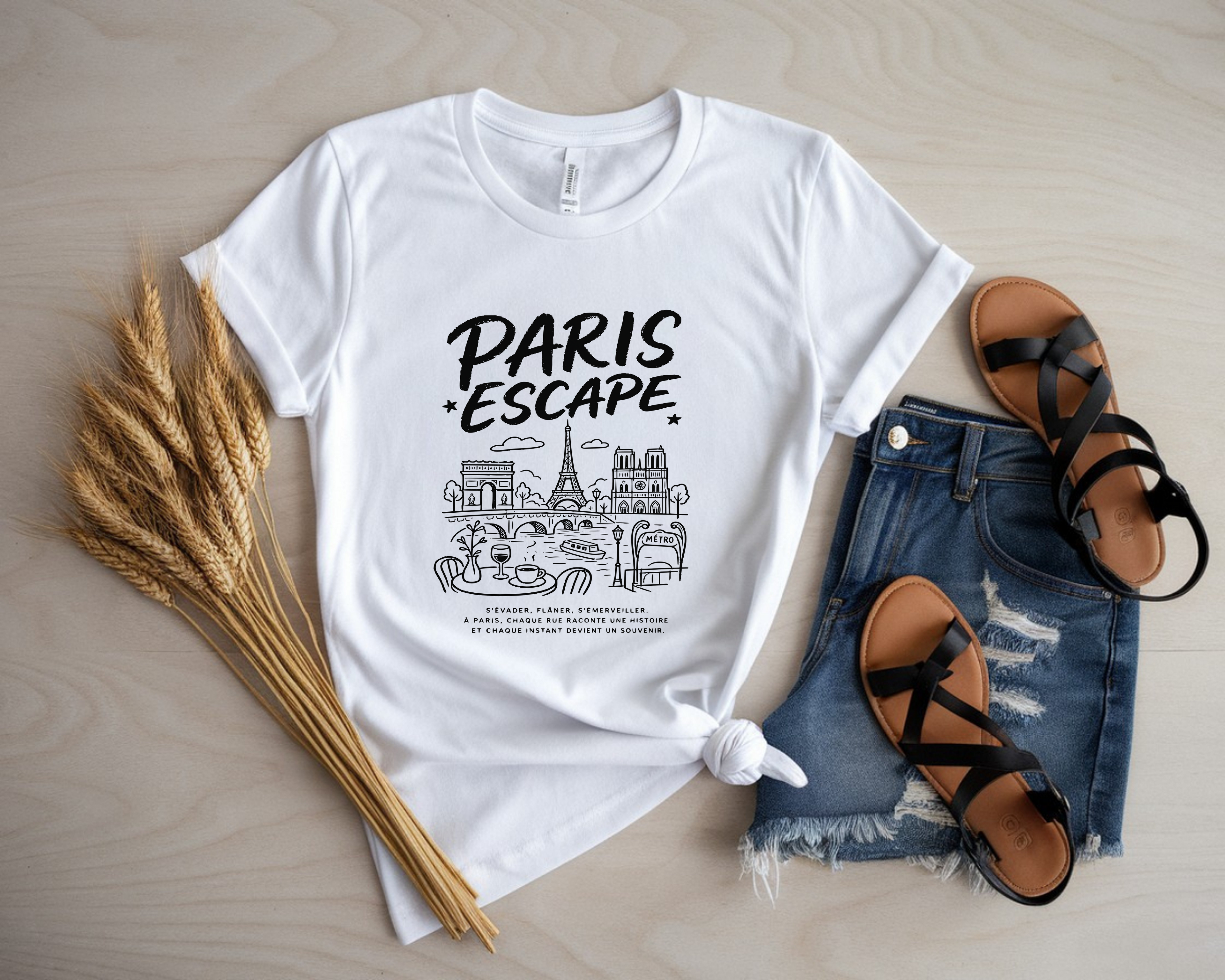 France Paris Escape Travel T-Shirt