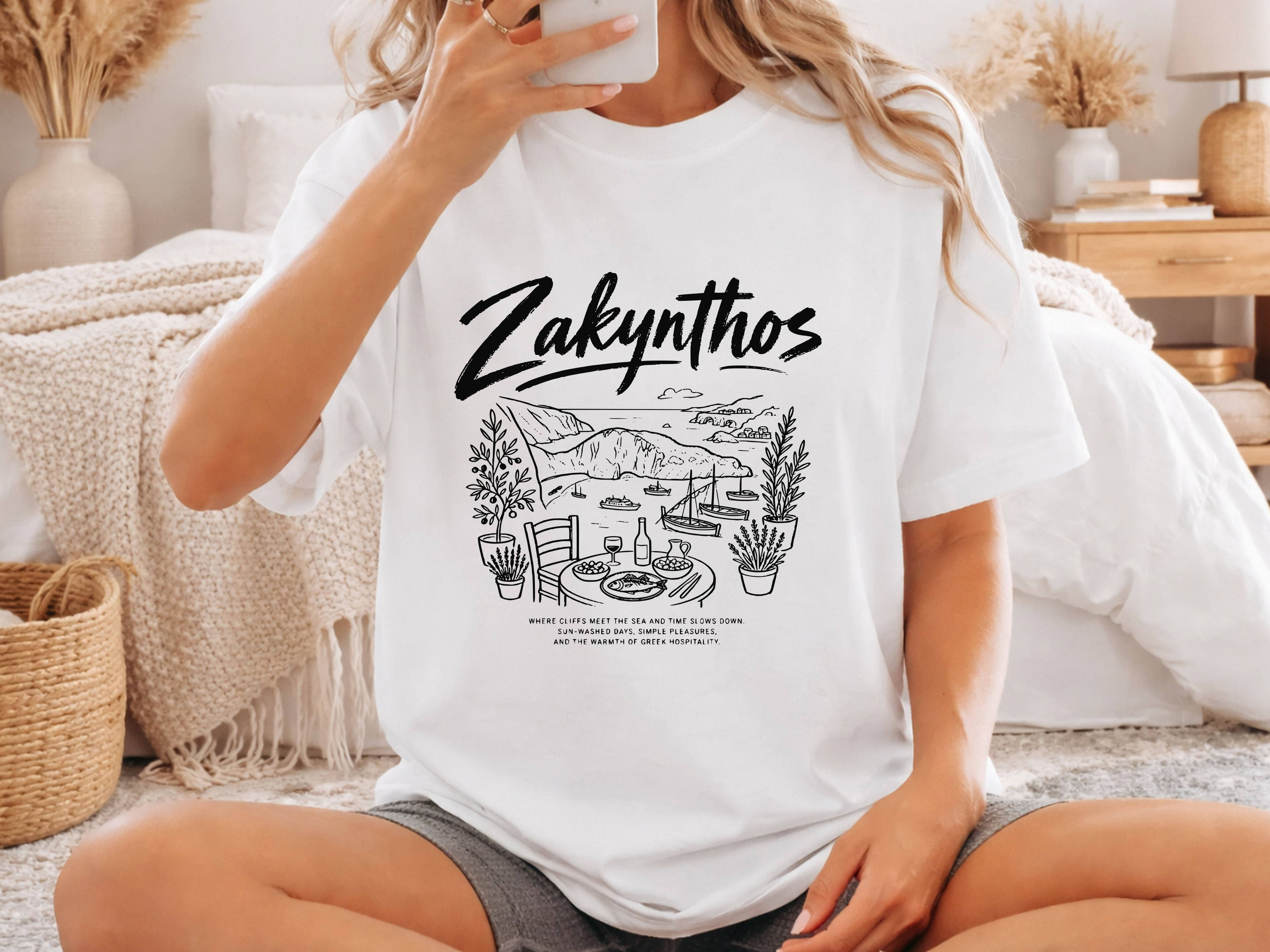Zakynthos Greece T-Shirt, Greek Island Travel Tee, Mediterranean Summer Vacation Shirt, Comfort Colors Graphic Tee, Gift for Her