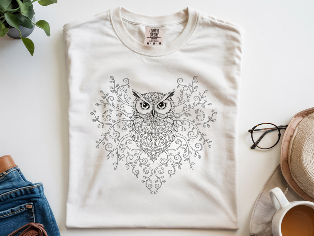 Boho Woodland Owl T-Shirt