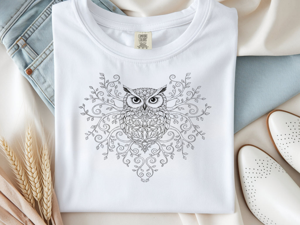 Boho Woodland Owl T-Shirt