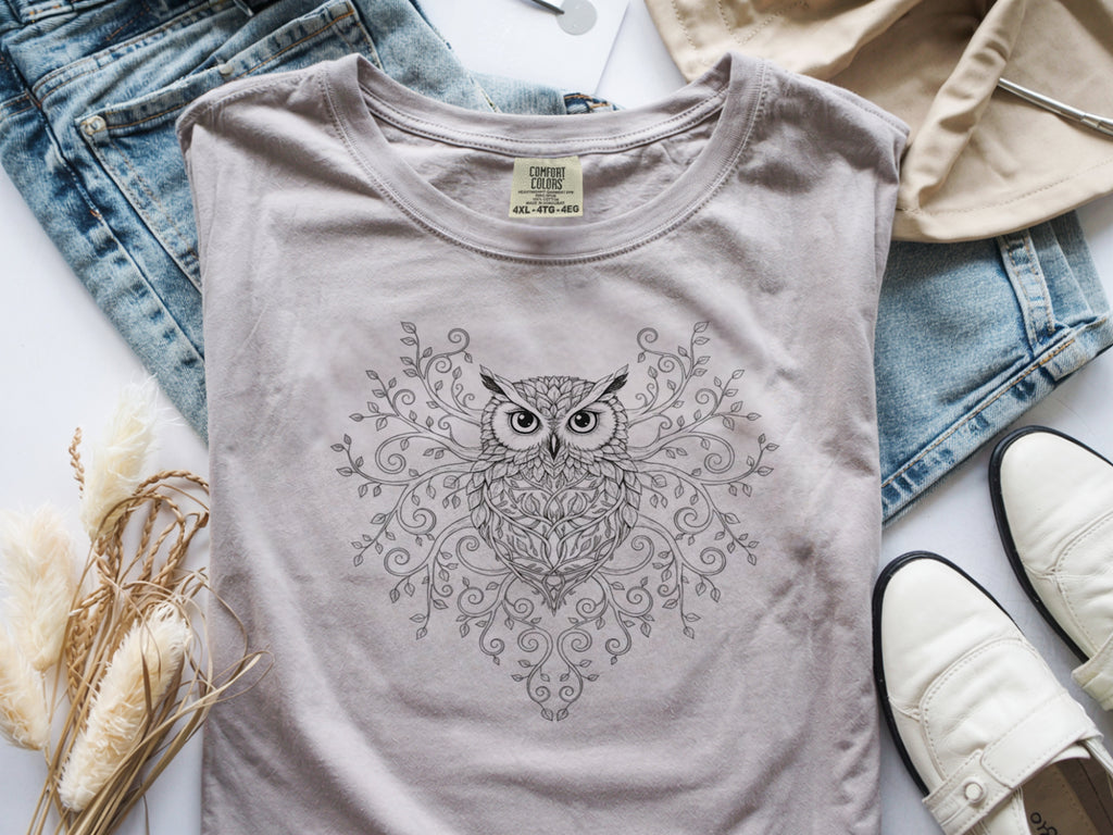 Boho Woodland Owl T-Shirt