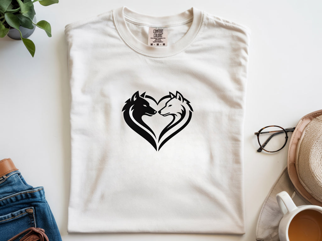 Yin Yang Wolves Animal Lover T-shirt