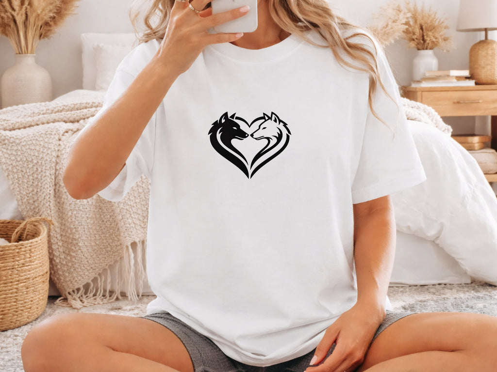 Yin Yang Wolves Animal Lover T-shirt