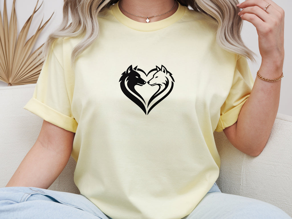 Yin Yang Wolves Animal Lover T-shirt