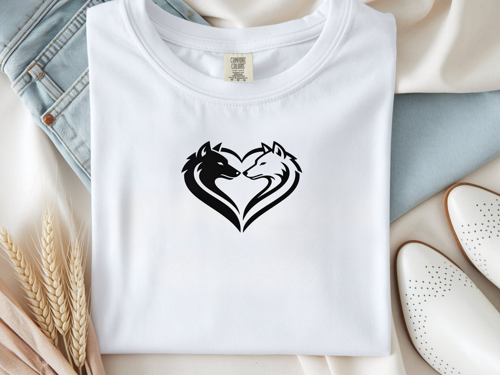 Yin Yang Wolves Animal Lover T-shirt