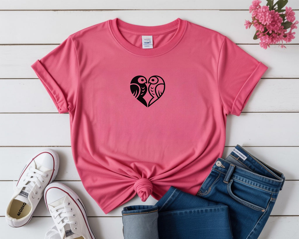 Romantic Bird Design Love Shirt