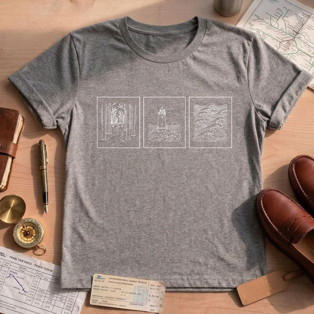 Lighthouse Forest Waves Tee