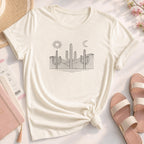 Minimalist Saguaro Sun Moon Desert Cactus T-Shirt