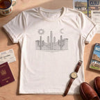 Minimalist Saguaro Sun Moon Desert Cactus T-Shirt