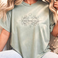 Minimalist Forest Reflection Line Art T-Shirt