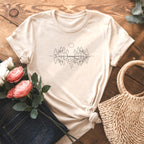 Minimalist Forest Reflection Line Art T-Shirt