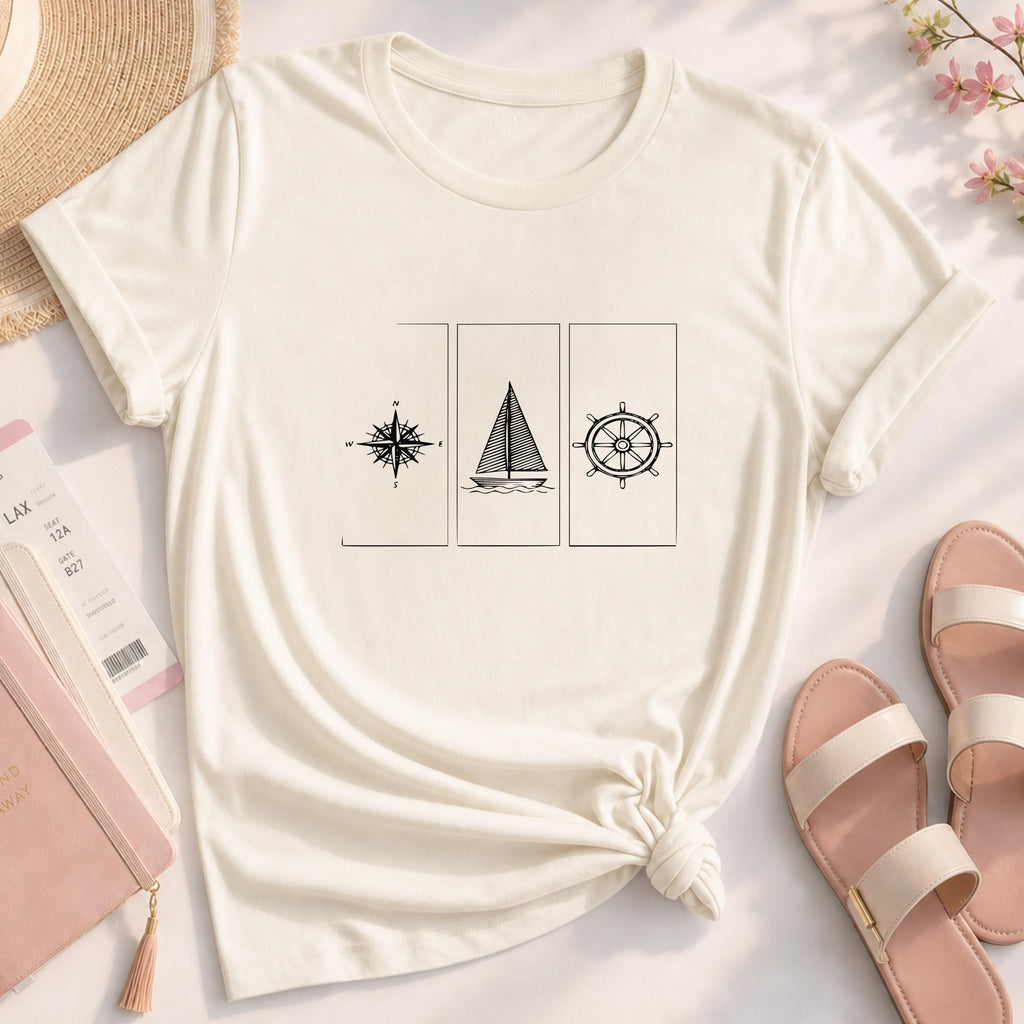 Nautical Sailing Compass Rose T-shirt