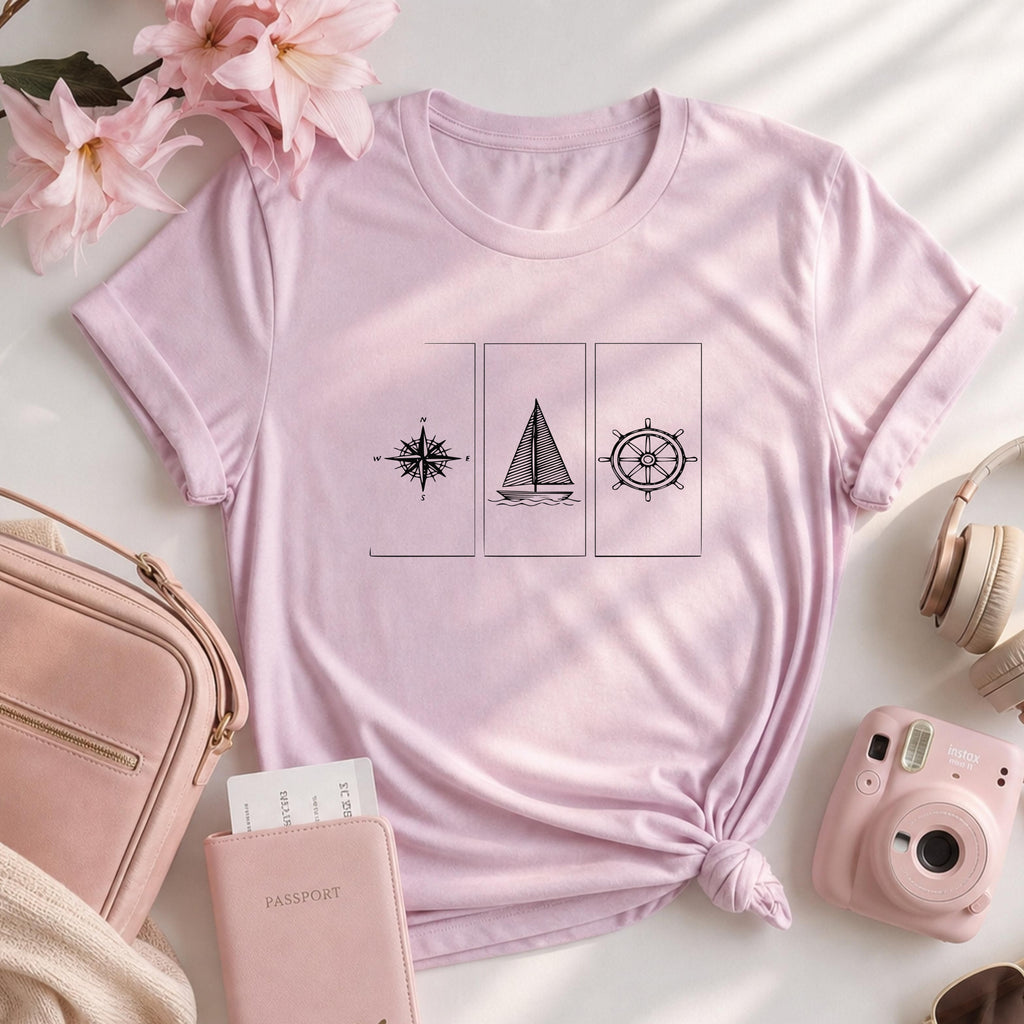 Nautical Sailing Compass Rose T-shirt