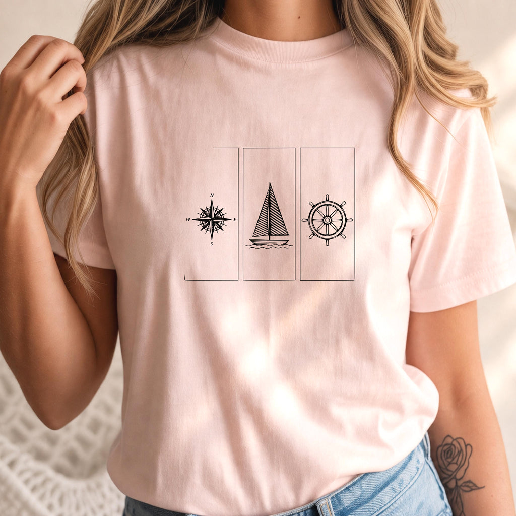 Nautical Sailing Compass Rose T-shirt