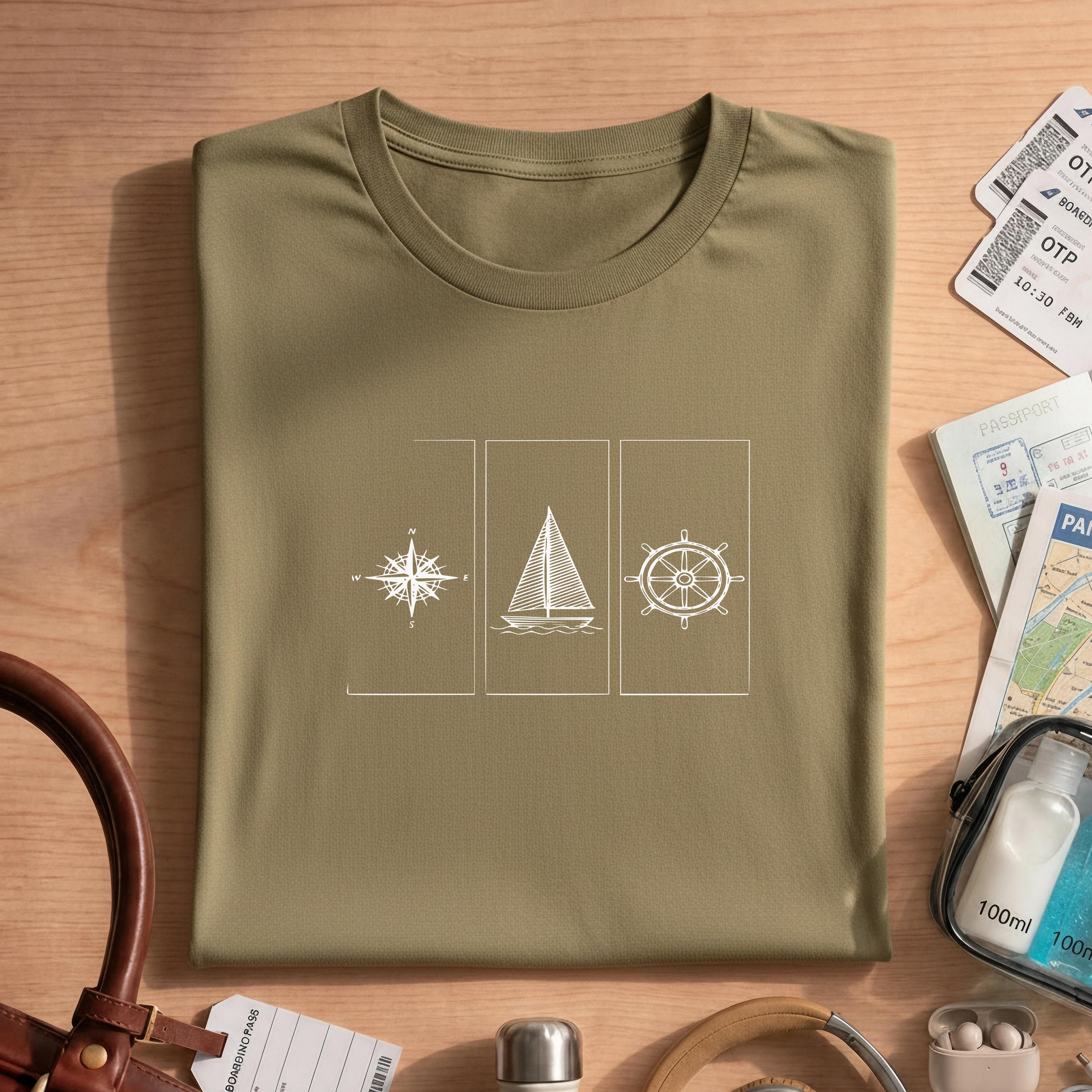 Nautical Sailing Compass Rose T-shirt