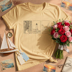 Minimalist Landscape Nature Line Art T-Shirt