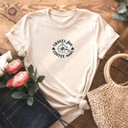 Travel Far Coffee Near Shirt, Comfort Colors Graphic Tee, Compass Adventure T-shirt, Gift for Her, Unisex Travel Lover Shirt, Coffee Lover G