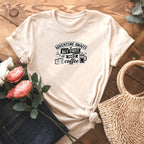 Adventure Awaits But First Hot Coffee Shirt, Travel Lover Gift, Coffee Addict Tee, Wanderlust Comfort Colors Graphic T-Shirt, Unisex Funny