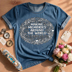 Making Memories Around The World T-Shirt, Travel Graphic Tee, Adventure Shirt, Explore Globe, Wanderlust Gift, Unisex Vacation Journey, Comf