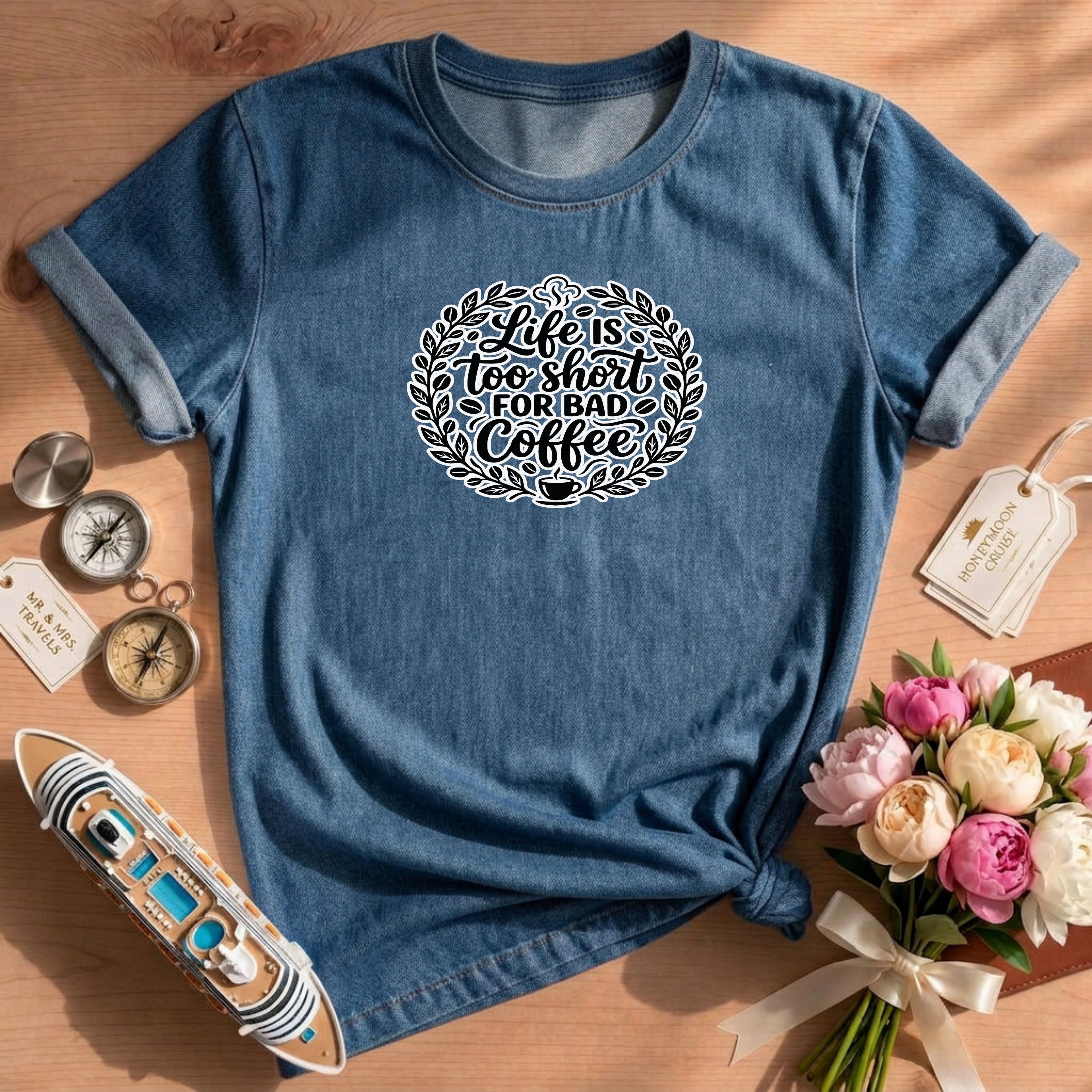 Life Is Too Short For Bad Coffee Shirt, Funny Coffee Lover Graphic Tee, Barista Gift, Caffeine Unisex Shirt, Coffee Lover Gift For Her