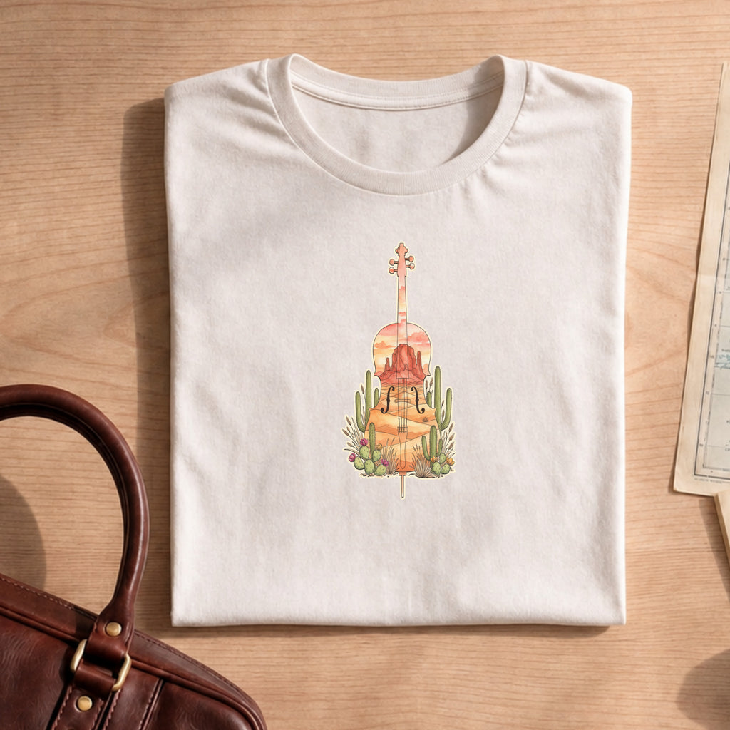 Nature Music Lover Cello Desert Shirt