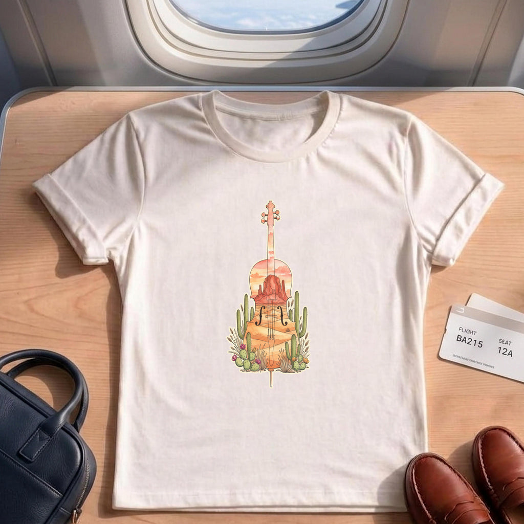 Nature Music Lover Cello Desert Shirt