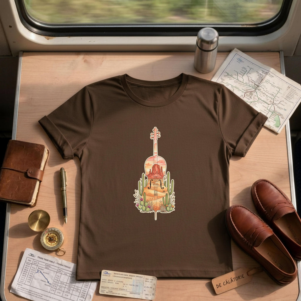 Nature Music Lover Cello Desert Shirt