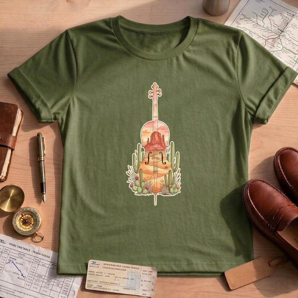 Nature Music Lover Cello Desert Shirt