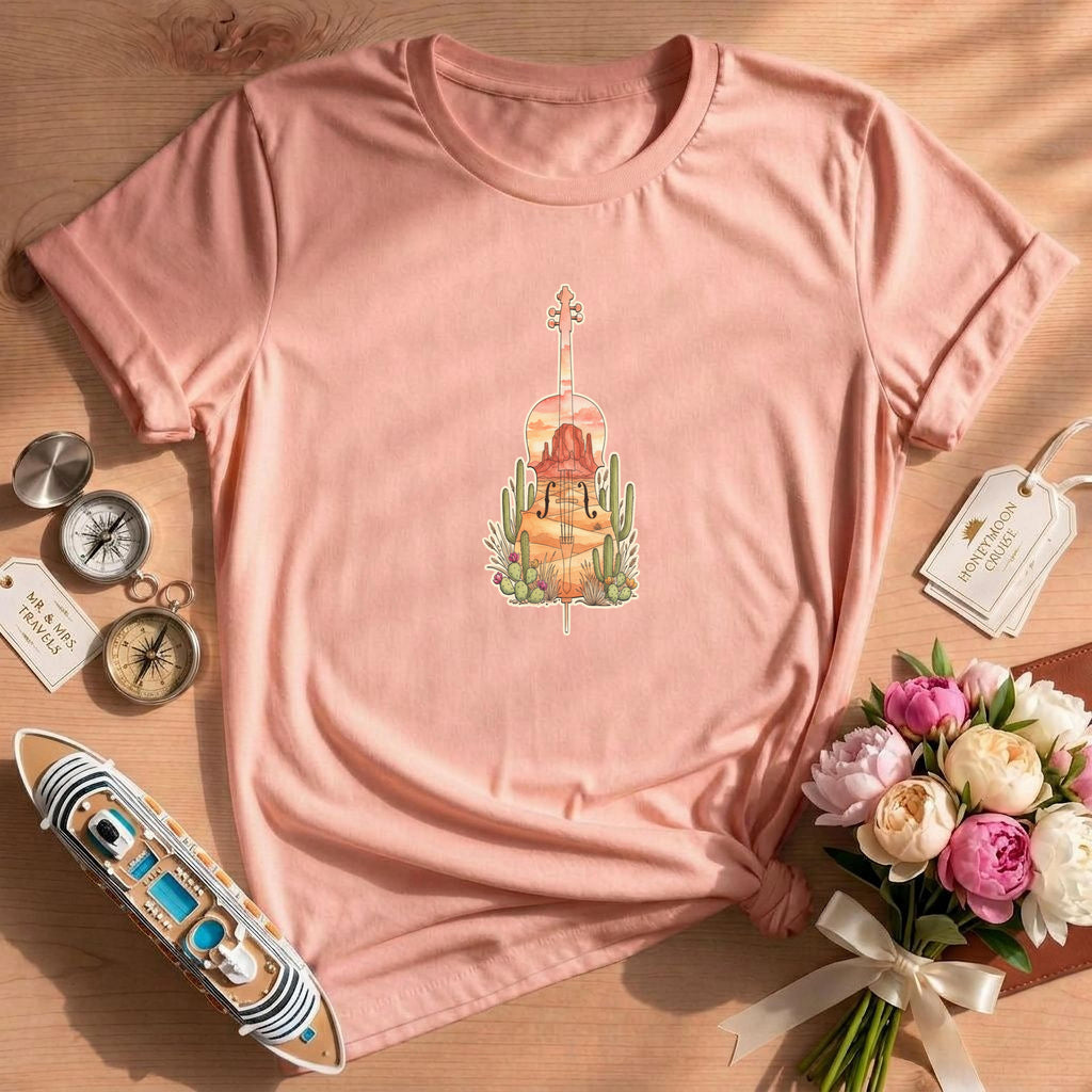 Nature Music Lover Cello Desert Shirt