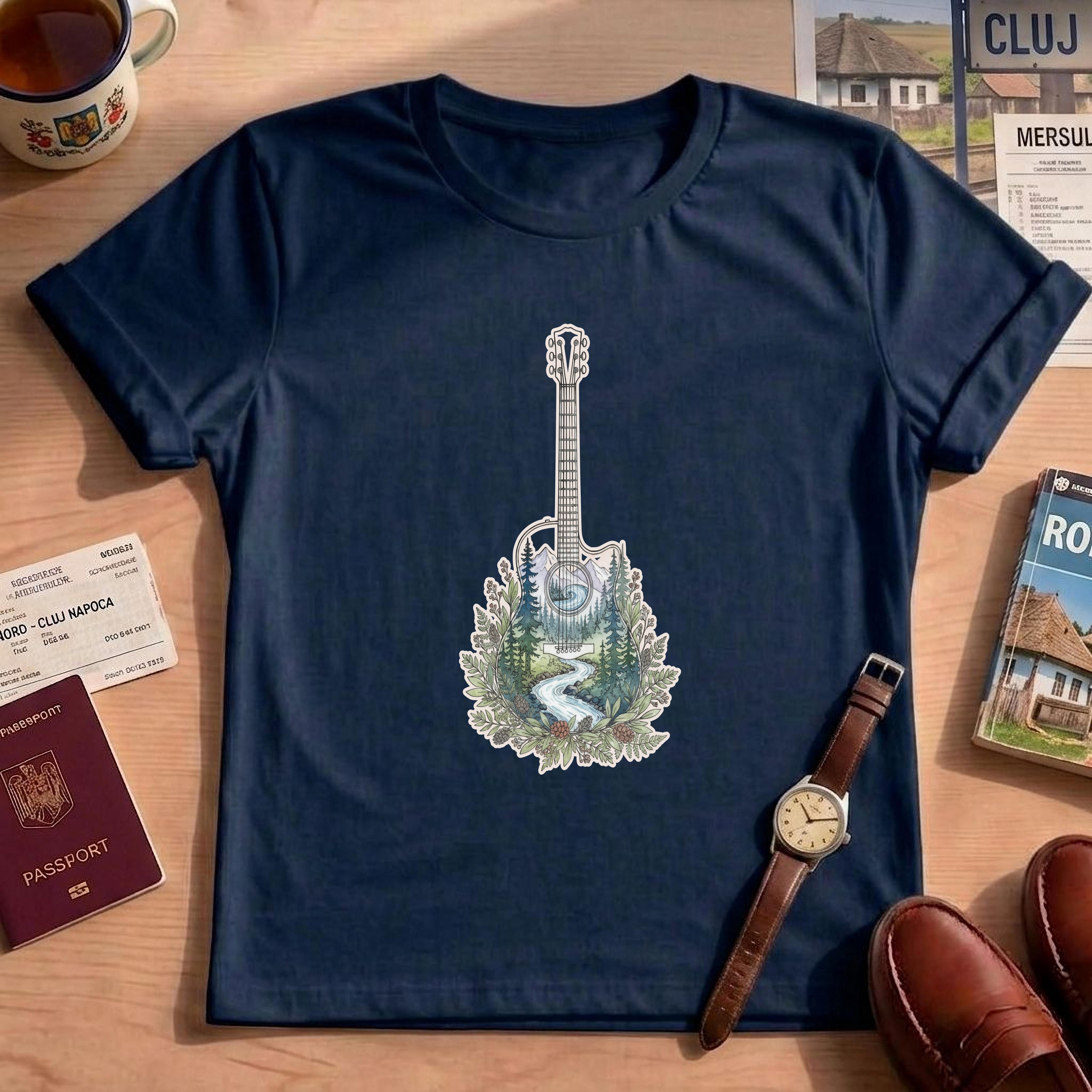 Mountain River Guitar Forest T-Shirt
