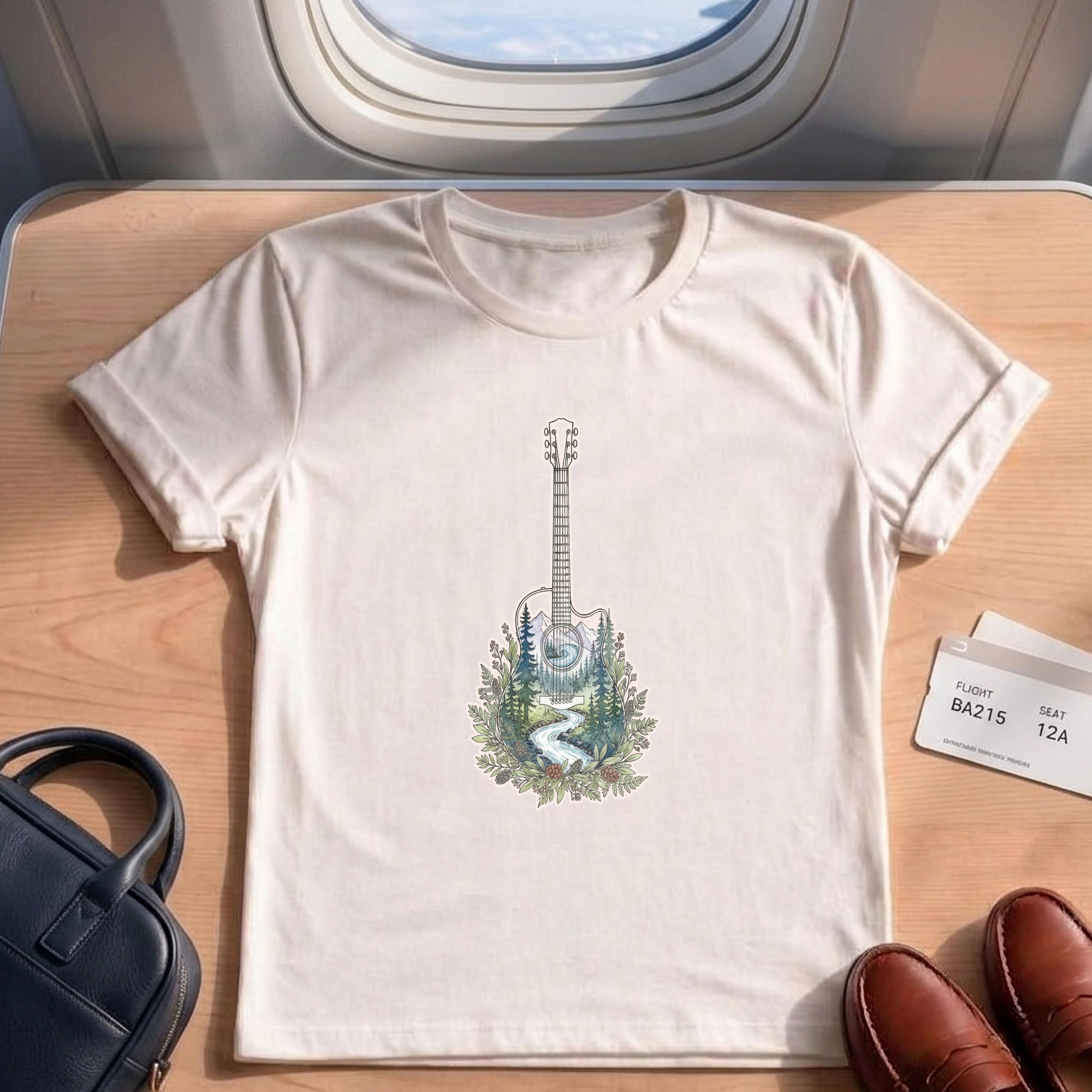 Mountain River Guitar Forest T-Shirt