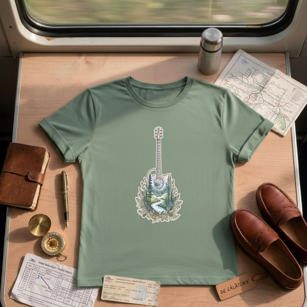 Mountain River Guitar Forest T-Shirt