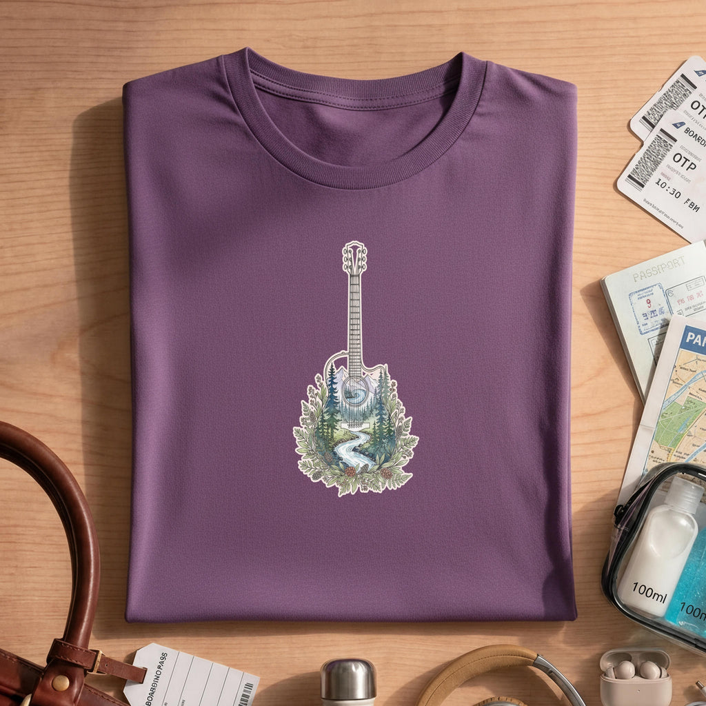 Mountain River Guitar Forest T-Shirt