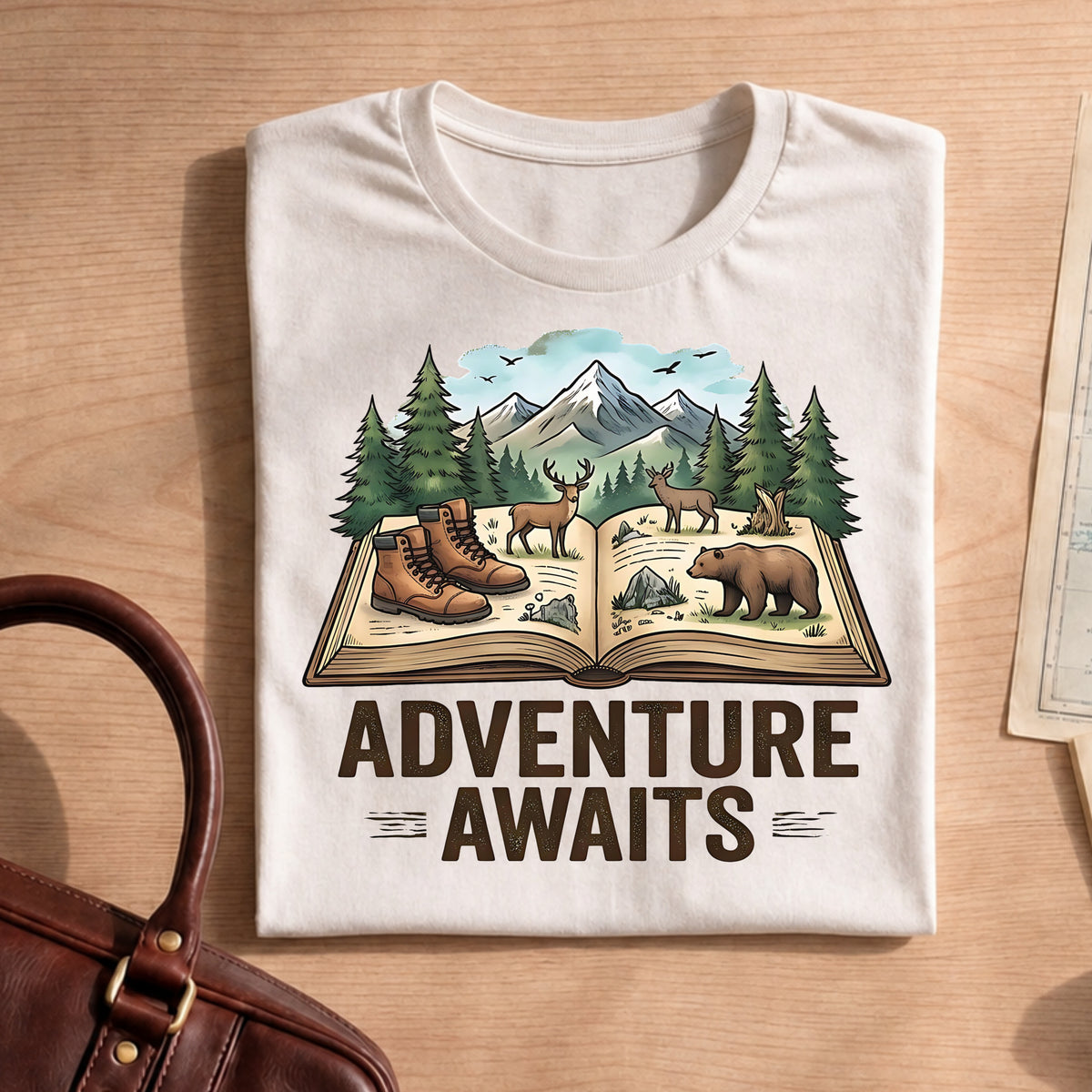 Adventure Awaits Nature Hiking Camping Shirt