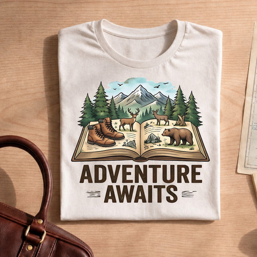 Adventure Awaits Nature Hiking Camping Shirt
